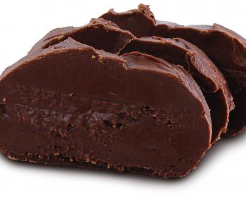 Slices of rich chocolate fudge dessert